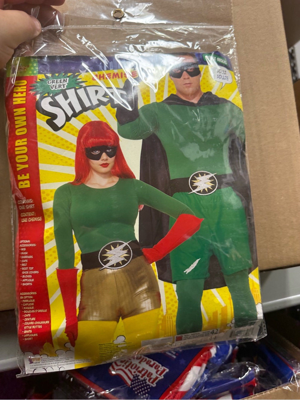 Green Superhero Shirt Costume